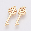 Brass Micro Pave Cubic Zirconia Pendants ZIRC-Q002-134G-2