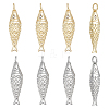 8Pcs 2 Colors Rack Plating Brass Pendants KK-BC0015-30-1