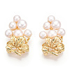 Natural Pearl Grape Brooches for Women JEWB-N001-08G-2