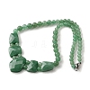 Natural Green Aventurine Faceted Bib Graduated Beaded Necklaces for Women NJEW-B128-01K-4