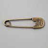 Zinc Alloy Safety Pins JEWB-WH0030-78G-1