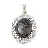 Natural Larvikite Pendants G-A226-03P-06-1