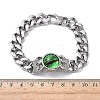 Eye 201/304 Stainless Steel Link Bracelets BJEW-F522-02P-02-5