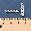 Brass Micro Pave Clear Cubic Zirconia Spacer Bars KK-Z139-11S-03-3