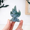 Natural Moss Agate Carved Flame Shape Figurines PW-WG95540-01-2