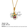 Airplane & Camera & Trunk 304 Stainless Steel Micro Pave Clear Cubic Zirconia Pendant Necklaces FS-WG81D22-01-2