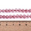 Dyed Transparent Crackle Glass Beads Strands GLAA-Q108-01A-A06-4