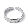 Non-Tarnish 304 Stainless Steel Crescent Moon Open Cuff Ring for Women RJEW-C046-01P-2