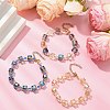 Electroplate Glass Beaded Stretch Bracelet Sets for Women BJEW-JB11213-2