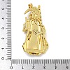 Rack Plating Brass Micro Pave Cubic Zirconia Pendants KK-I718-07G-3