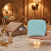 Rhombus Textured Velvet Jewelry Storage Zipper Pouches for Earrings Rings Bracelets Necklaces ABAG-WH0085-012A-3