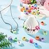 50Pcs Opaque UV Plating Acrylic Beads SACR-TA0001-72-7