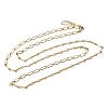 Brass Mixed Link Chain Necklaces NJEW-L013-16G-4