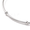 201 Stainless Steel Hollow Out Heart Bangle BJEW-P285-01P-2