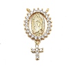 Brass Micro Pave Cubic Zirconia Pendants KK-Q006-53A-G-1