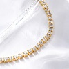 Brass Pave Clear Cubic Zirconia Horse Eye Box Chain Slider Bracelets BJEW-YWC0002-06B-G-6