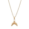 MIYUKI Delica Beads Beaded Mermaid Tail Pendant 304 Stainless Steel Cable Chain Necklaces for Women NJEW-MZ00130-01-2