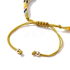 Adjustable Evil Eye & Flower Glass Seed Braided Beaded Bracelets for Women BJEW-MZ00066-5