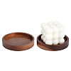 2Pcs Wood Candle Tray Candle Holders AJEW-NB0008-64-1