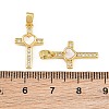 Brass Micro Pave Clear Cubic Zirconia Pendants CU-CBAA571-17G-3