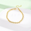 Brass Cable Chain Bracelets for Women BJEW-C140-04G-2