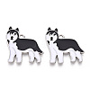 Rack Plating Alloy Enamel Dog Pendants PALLOY-T075-157A-1