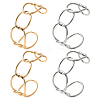4Pcs 2 Colors ElectrophoresisIron Cuff Bangles for Women BJEW-GO0001-17-1
