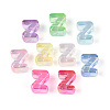 UV Plating Transparent Acrylic European Beads OACR-M027-02Z-2