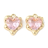 Brass Micro Pave Cubic Zirconia Charms KK-L208-06G-02-2