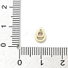 Teardrop Brass Micro Pave Cubic Zirconia Cabochons KK-P345-13G-B02-3