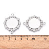 Non-Tarnish 304 Stainless Steel Connector Cabochon Settings STAS-N114-03P-3
