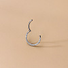 F136 Titanium Alloy Micro Pave Clear Cubic Zirconia Cartilage Earrings WG72C09-04-1-2