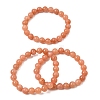 8.5MM Grade A Natural Dyed & Heated Chalcedony Round Beaded Stretch Bracelets for Women GG-CBA3F02-14A-01-4