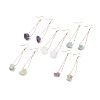 Irregular Raw Natural Gemstone Dangle Earrings EJEW-JE04849-1