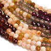 Gradient Color Natural Yellow Opal & Garnet & Apatite Beads Strands GG-CBA1668-A09-3mm-4
