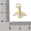 Brass Micro Pave Clear Cubic Zirconia Charms CU-CBAEEA8-36G-4