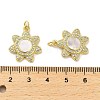 Brass Micro Pave Clear Cubic Zirconia Pendants KK-K365-05A-G-3