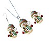 Christmas Snowman Acrylic Pendant Necklaces & Dangle Earrings Sets WG13ED8-03-5