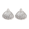 Brass Micro Pave Clear Cubic Zirconia Charms KK-C054-05P-1