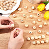 SUNNYCLUE 52 Pcs 26 Styles Unfinished Natural Wood European Beads WOOD-SC0001-32-3