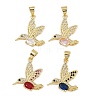 Brass Micro Pave Cubic Zirconia Pendants KK-S526-16G-1