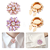 4Pcs 2 Colors Alloy Rhinestone Cufflinks HJEW-NB00215-1