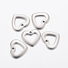 Tarnish Resistant 304 Stainless Steel Open Heart Charms LS-STAS-L200-67P-1