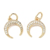 Brass Micro Pave Cubic Zirconia Pendants KK-D386-15G-01-1