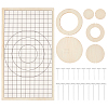 1 Set Wood Blank Coaster Sets AJEW-OC0005-52-1