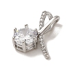 Micro Pave Clear Cubic Zirconia Pendants KK-S351-02P-02-2