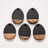 Resin & Walnut Wood Pendants RESI-S358-15G-1