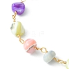 Handmade Shell Nugget Beaded Chains Anklets AJEW-AN00544-4