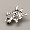 Alloy Rhinestone Snap Buttons LS-FIND-WH0111-246-2