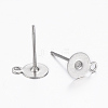 Non-Tarnish 304 Stainless Steel Stud Earring Findings STAS-K154-63P-2